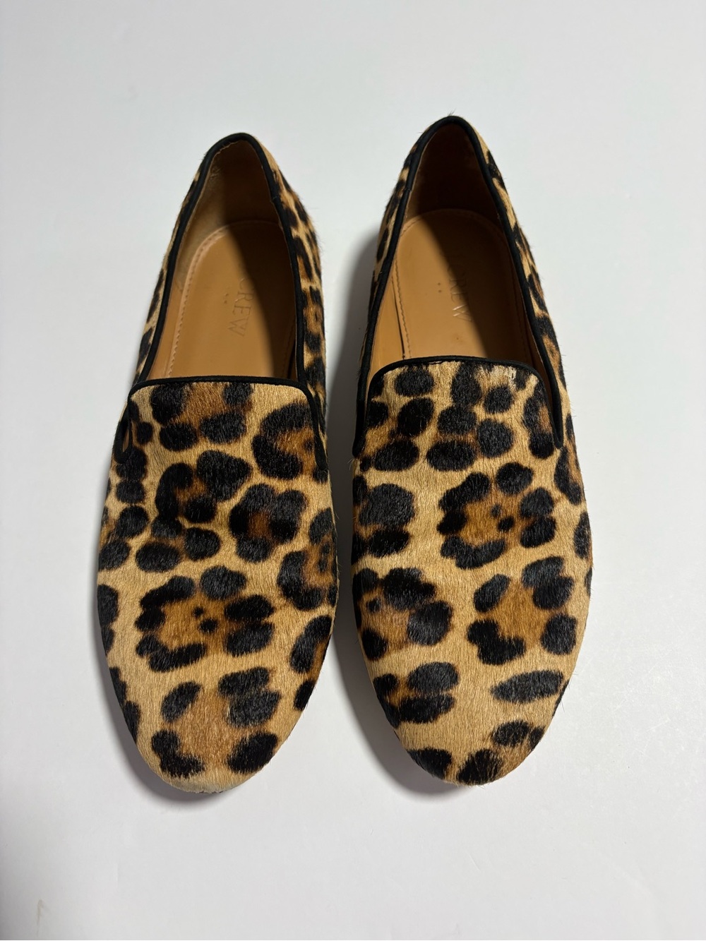 J. Crew woman Leopard Print Slip-On Loafers - Tan/Black Size 7.5
